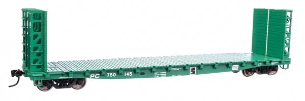 Walthers Mainline HO Scale 53' GSC Bulkhead Flatcar PC Penn Central #750145