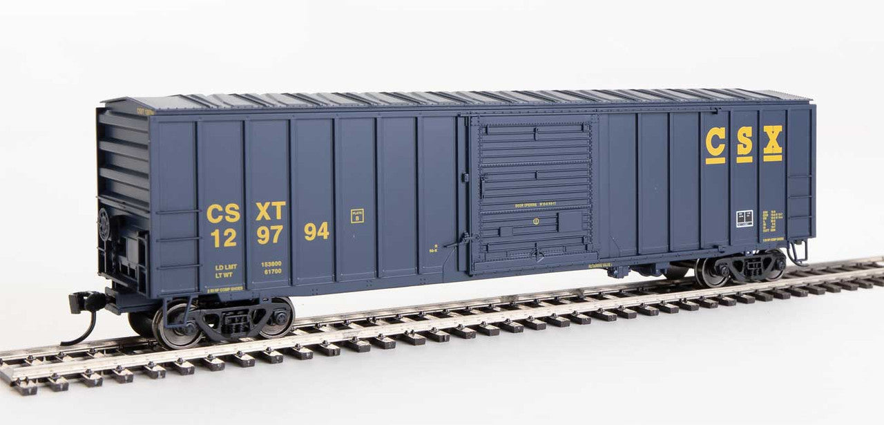 Walthers HO Scale ACF Exterior Post Boxcar CSX #129794 in Blue & Yellow
