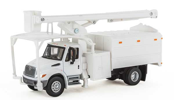 Walthers HO Scale SceneMaster Assembled International 4300 2 - Axle Truck with Tree Trimmer Body Featuring White Cab, Body and Boom