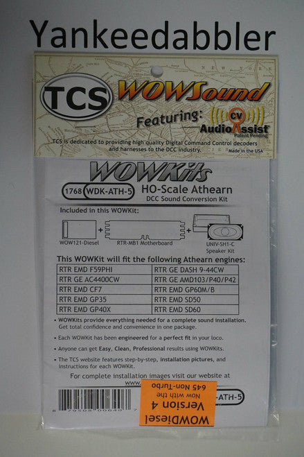 1768 TCS HO Scale Train Control System - WDK-ATH-5 DCC WOW Sound Conversion, Part Number 745-1768