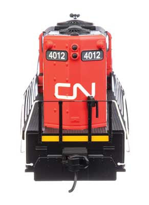 Walthers HO Scale EMD GP9 Phase II Canadian National #4012 DCC & Sound (Black, Red, White Stripes)