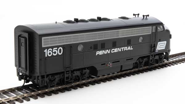 Walthers 19983 EMD F7 A/B Model Trains - PC - Penn Central #1650, #3460 in Black and White Colors - DCC & Sound HO Scale for Model Train Enthusiasts