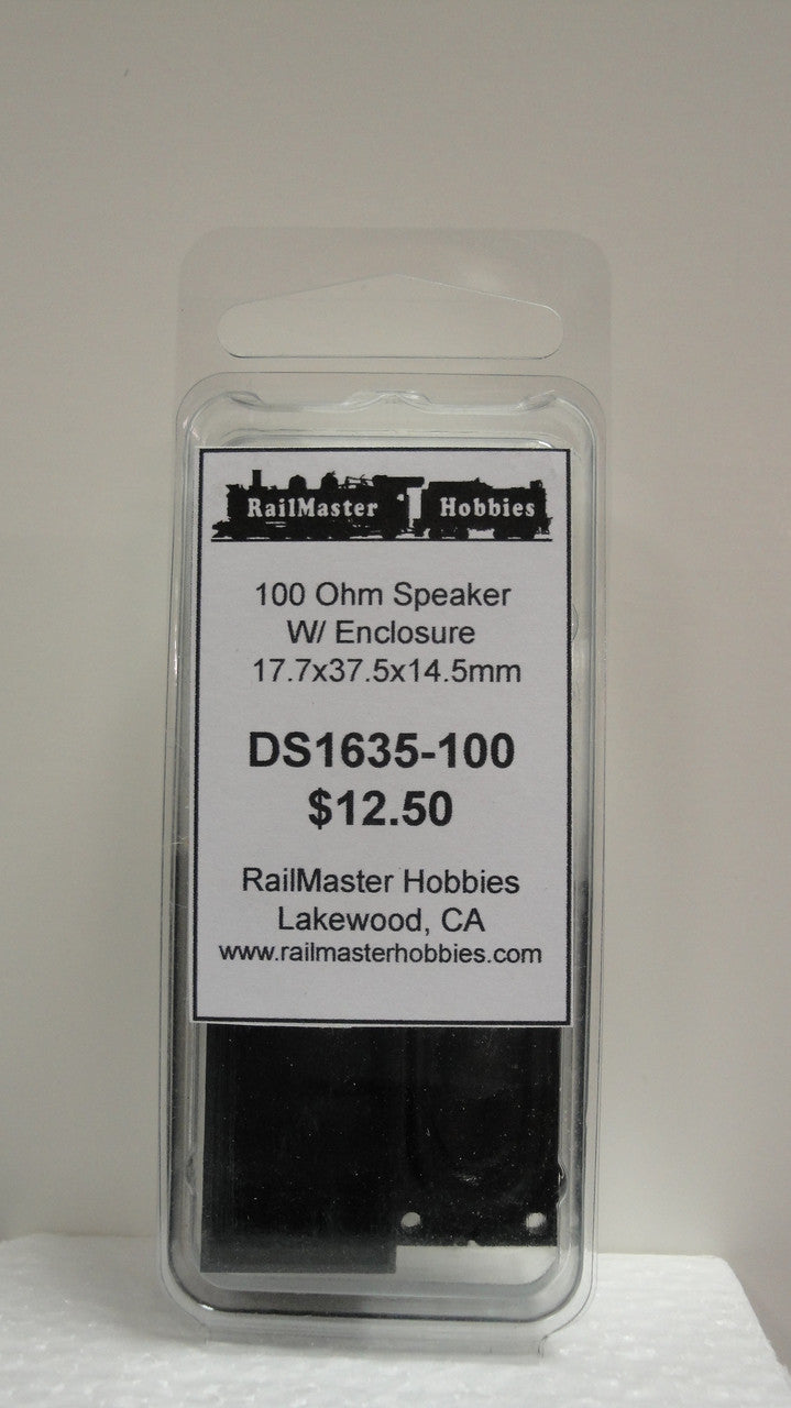 HO Scale 100 Ohm Rail Master Speaker - 17.7 x 37.45 x 14.5 mm, Part # RMT - DS1635 - 100