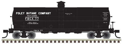 ATLAS HO Scale 11000 Gallon Tank Car Model - FBCX - Foley Butane #77, Part Number 150 - 20005478 for Model Railroading Enthusiasts