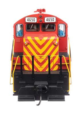Walthers HO Scale EMD GP9 Phase II US Army #4650 (Red, Yellow) with DCC & Sound