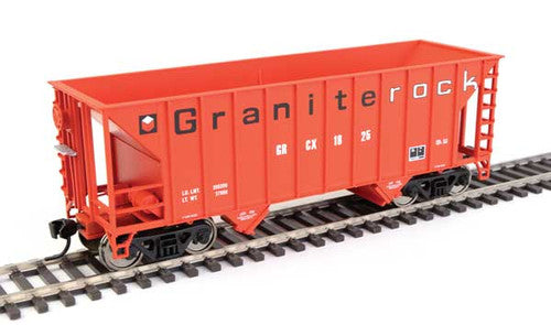 Walthers HO Scale 34' 100-Ton 2-Bay Hopper - Granite Rock GRCX #1825