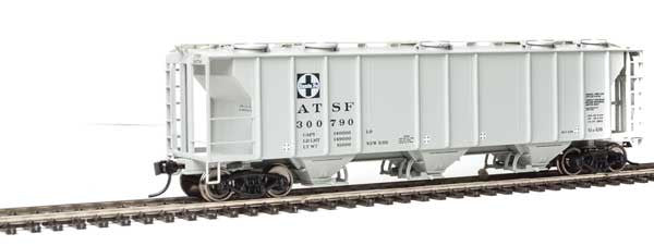Walthers Mainline HO Scale 50-Foot Pullman-Standard PS-2 2893 Three-Bay Covered Hopper Model Train Car - ATSF Santa Fe #300790