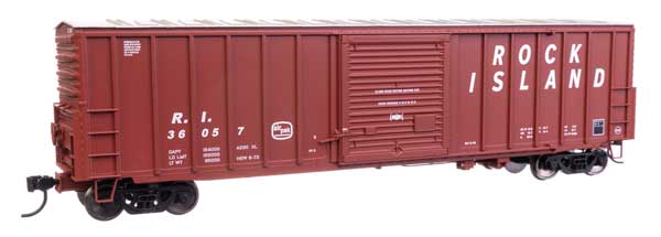 Walthers HO Scale 50-Foot ACF EP Boxcar Model - Rock Island Railroad #36057 for 1970s and Later Layouts