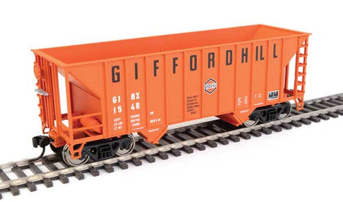 Walthers HO Scale 34-Foot 100-Ton 2-Bay Hopper Model - Gifford Hill GIHX #1548 for Model Railroading