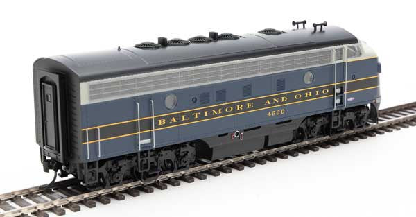 Walthers 19966 EMD F7 A - B&O #4520 (Blue, Gray, Black) HO Scale with DCC & Sound