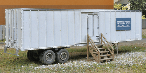 HO Scale Walthers SceneMaster 949 - 2901 Construction Site Storage Trailer Kit