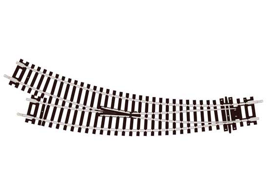 HO Scale Model Train Track - ST-244 Peco Right Hand Insulfrog Curved Double - Radius Turnout Setrack with 100 Code and 438mm (17 1/4 inch) Radius