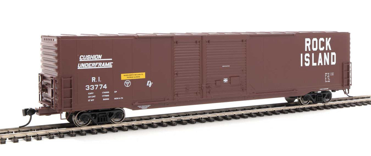 Walthers HO Scale 60-Foot Auto Parts Boxcar Model of Rock Island Line #33774 (Item No. 910 - 3218)