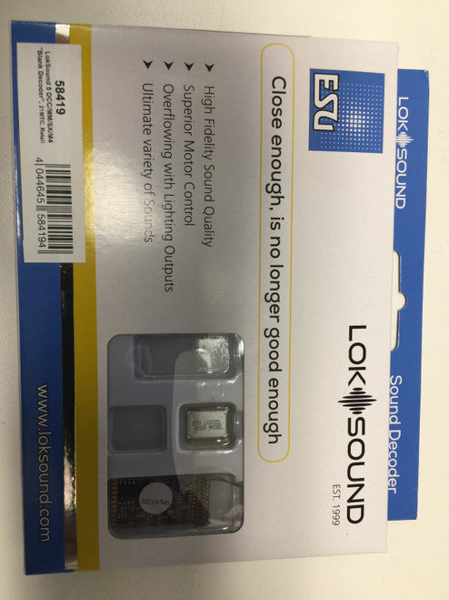 ESU 58419 LokSound Version 5 Multi - Protocol 21 - Pin Generic Decoder Ready for Programming Suitable for All Scales (Part # 397 - 58419)
