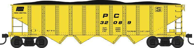 N Scale Bowser 38021 - H21a 4-Bay Hopper Penn Central MOW #32082 Model