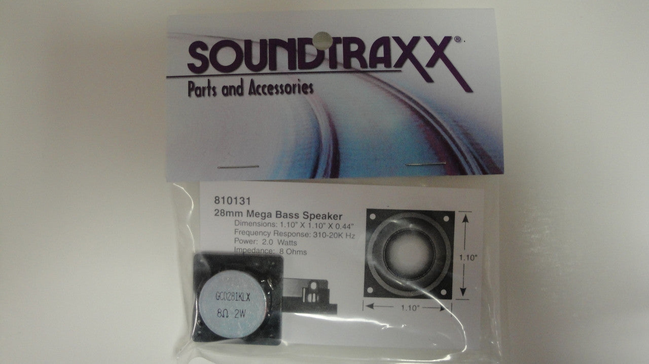 Soundtraxx 8 Ohm Speaker - 28mm Square x 11.2mm (D) for HO Scale Models