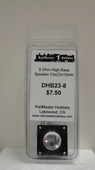 HO Scale 8 Ohm Rail Master Speaker 23x23x10 mm - Part # RMT - DHB23 - 8