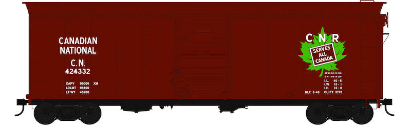 HO Scale Model Train - Bowser 2 - 5741 40-Foot Boxcar Representing Canadian National #424459 That Serves All of Canada