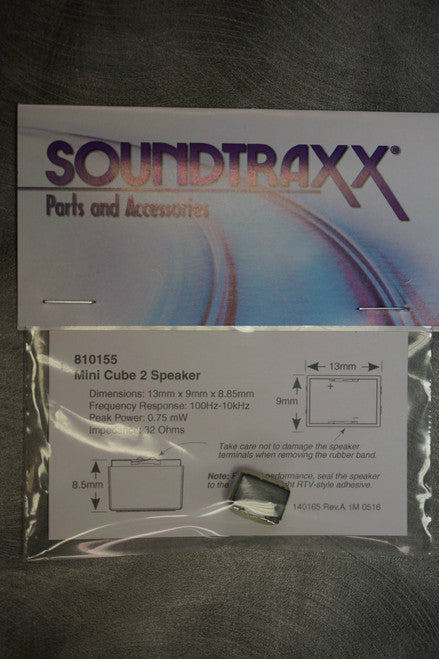 Soundtraxx Mini Cube 2 Speaker (All Scales) - 13mm x 9mm x 8.5mm, Part Number 678 - 810155
