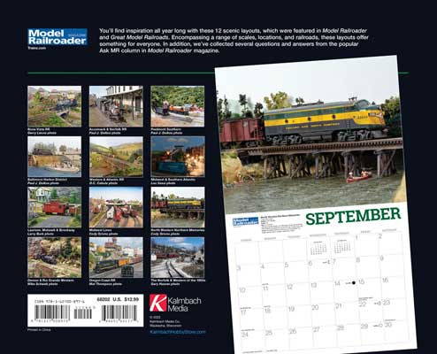 2023 Model Railroader Magazine Calendar Published by Kalmbach Publishing Company