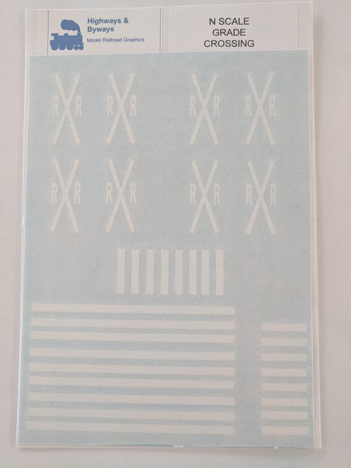 N Scale 71 - 1 Highways & Byways Grade Crossings Graphic Decals