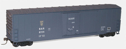HO Scale Accurail 5821 50-Foot Welded-Side Plug-Door Boxcar Model of Bangor & Aroostook #6724 with Blue Color and Shield Logo