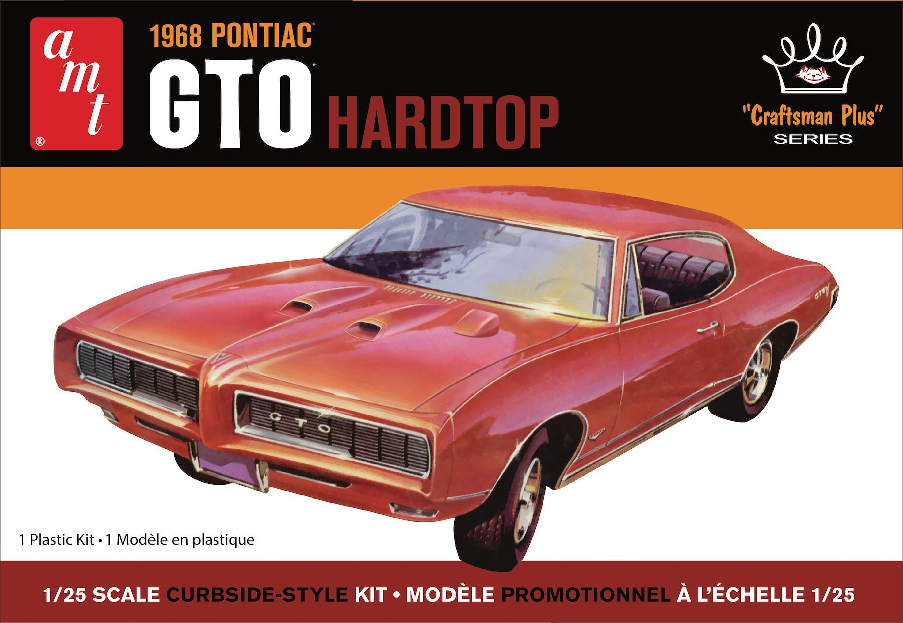1968 Pontiac GTO Hardtop 1/25 Scale Model Kit by AMT 1411