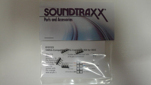 Soundtraxx NMRA-Compatible 8-Pin Male Connectors (Pack of 4), Part # 678-810123