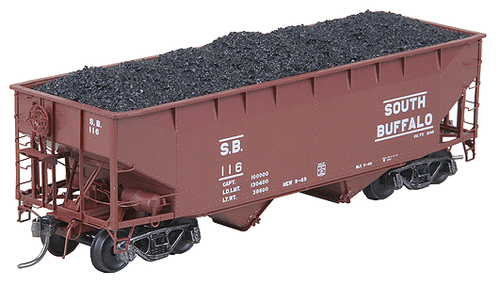 HO Scale Kadee 7024 50-Foot 2-Bay Open Hopper SB in Boxcar Red - South Buffalo #116