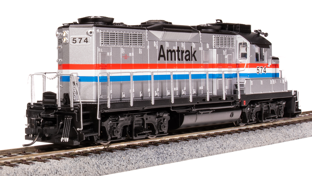 Broadway Limited HO Scale BLI 7472 GP20 AMTK Locomotive #574, Phase 3 Scheme Paragon 4 with Sound and DCC Functionality