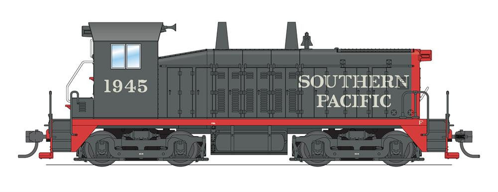 HO Scale Model Train - BLI 6732 EMD NW2 Locomotive, SP Southern Pacific #1945, Gray and Scarlet Color Scheme, Paragon4 Sound and DCC Functionality