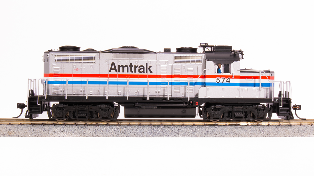 Broadway Limited HO Scale BLI 7472 GP20 AMTK Locomotive #574, Phase 3 Scheme Paragon 4 with Sound and DCC Functionality