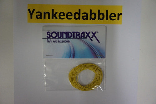 Soundtraxx Ultra-Flexible 30AWG Yellow Electrical Wire Suitable for All Scales, Part Number 678-810151