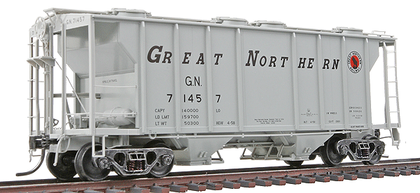 HO Scale Kadee 8029 PS-2 Two Bay Hopper Model Train Wagon of Great Northern with #71457
