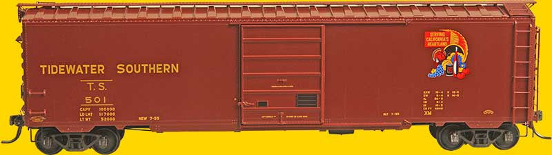 Kadee HO Scale 50' Boxcar - Tidewater Southern TS #501 Part 380-6406