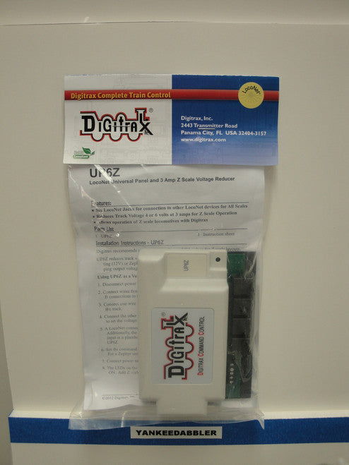 Digitrax UP6Z LocoNet 3 Amp Universal Panel for Z Scale Model Trains