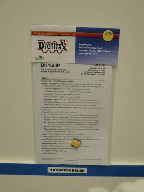 DH165IP HO Scale Digitrax Mobile Integrated Medium Decoder - Part # 245 - DH165IP