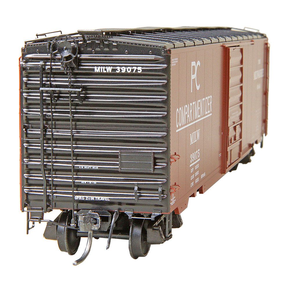 Kadee 6418 HO Scale Model 50-Foot PS-1 Boxcar Representing Milwaukee MILW #39075 for Model Train Enthusiasts