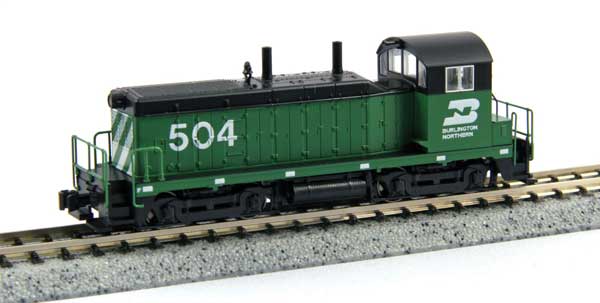 Kato Standard DC N Scale EMD NW2 BN Burlington Northern #534 in Cascade Green, Black & White
