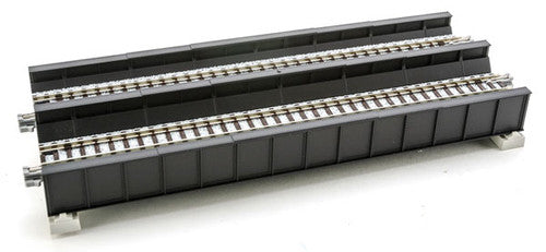 N Scale Black 186mm (7 5/16) Double Track Plate Girder Bridge by Kato 20458