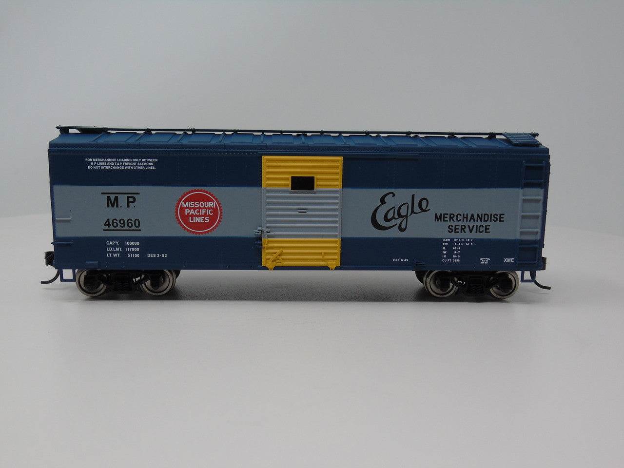 Bowser HO Scale 40' Single-Door Boxcar MoPac - Missouri Pacific #46960