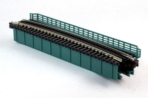 N Scale Kato 20471 Green Curved Deck Girder Bridge, 481mm Radius 15º
