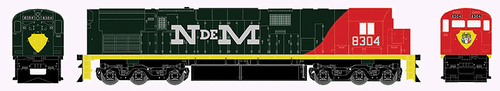 HO Scale Bowser 23554 ALCO C628 Locomotive of Nacionales de Mexico #8308 with DCC Function and Sound Effect - Part #6 - 23554