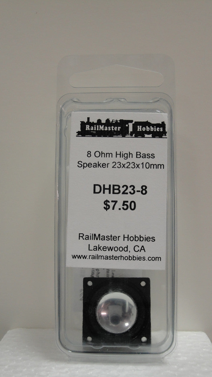 HO Scale 8 Ohm Rail Master Speaker 23x23x10 mm - Part # RMT - DHB23 - 8