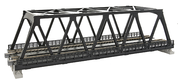 N Scale Kato 20438 Black Double Track Truss Bridge, 248mm (9 3/4)