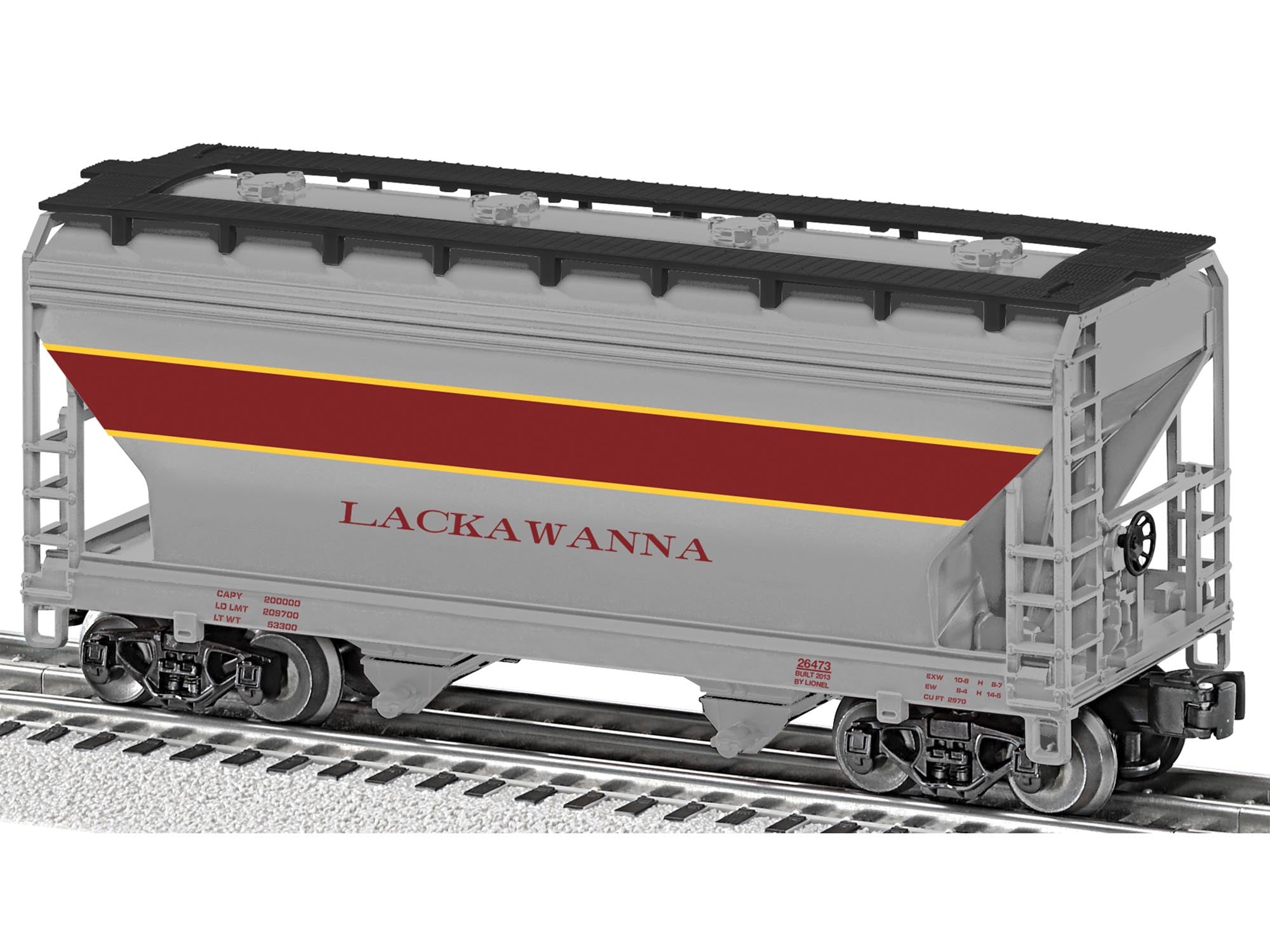 Lionel O Scale Lackawanna NS Heritage ACF Two-Bay Hopper Model Train Car