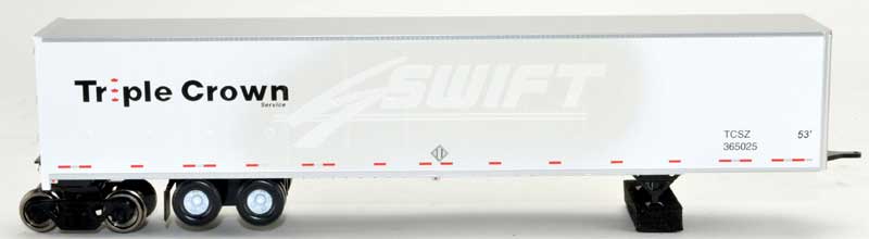 HO Scale Bowser 42995 53' Platewall RoadRailer Trailer Norfolk Southern #365057 (Ex-Swift, White, Medium Logo)