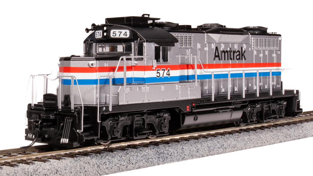 Broadway Limited HO Scale BLI 7472 GP20 AMTK Locomotive #574, Phase 3 Scheme Paragon 4 with Sound and DCC Functionality