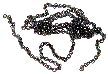 A Line 29220 Pre-Blackened HO Scale Brass Chain - 12' (30.5cm), 27 Links per Inch, Part # 116-29220