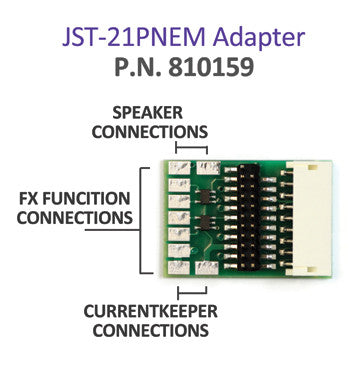 Soundtraxx 21PNEM Decoder Adapter for NMRA 9 - Pin DCC Quick Plug HO Scale Model (Part # 678 - 810159)